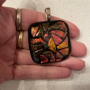 Beautiful multicolor, glass pendant